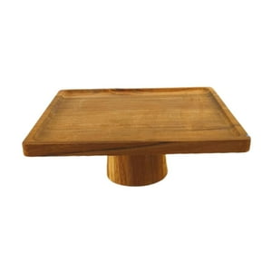 Genérico - Soporte De Exhibición De Pasteles De Madera Cuadrado, Accesorio Para Donas, Pedestal Para Cupcakes De Frutas, 25 Cm X 9,5 Cm