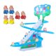 thumbnail image 1 of Juguetes De Pista Eléctrica, Pista De Carreras, Tobogán, Escaleras, Juguetes Montessori Para Bebés, Juguete Interior, 6 Cerdos, 1 of 5