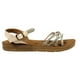 thumbnail image 1 of Sandalias de Mujer con Tiras Brillantes PG5247 Beige, 1 of 5
