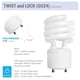 thumbnail image 3 of Bombilla CFL KOR de 13 W (equivalente a 60 W), 4100 K, color blanco frío, paquete de 4, 3 of 7