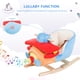 thumbnail image 3 of Silla para niños Rocking Horse Qaba, de madera, de felpa, para montar en avión, 3 of 9