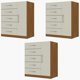 thumbnail image 1 of Combo 3 comodas 5 cajones 1 puerta off white r51x3, 1 of 5