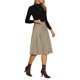 thumbnail image 2 of Falda de Cuadros de Mujer INSPIRE CHIC de Talle Alto con Pliegues en Línea A Midi Marrón XS, 2 of 6