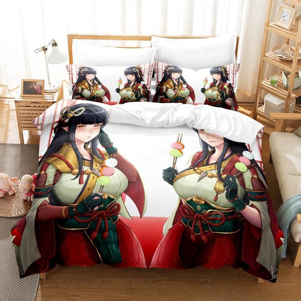Fashion Game Monster Hunter Hinoa&Minoto Bedding Set Single Twin Full Size Bed Set Adult Kid Bedroom Duvet cover Sets Bed Sheets