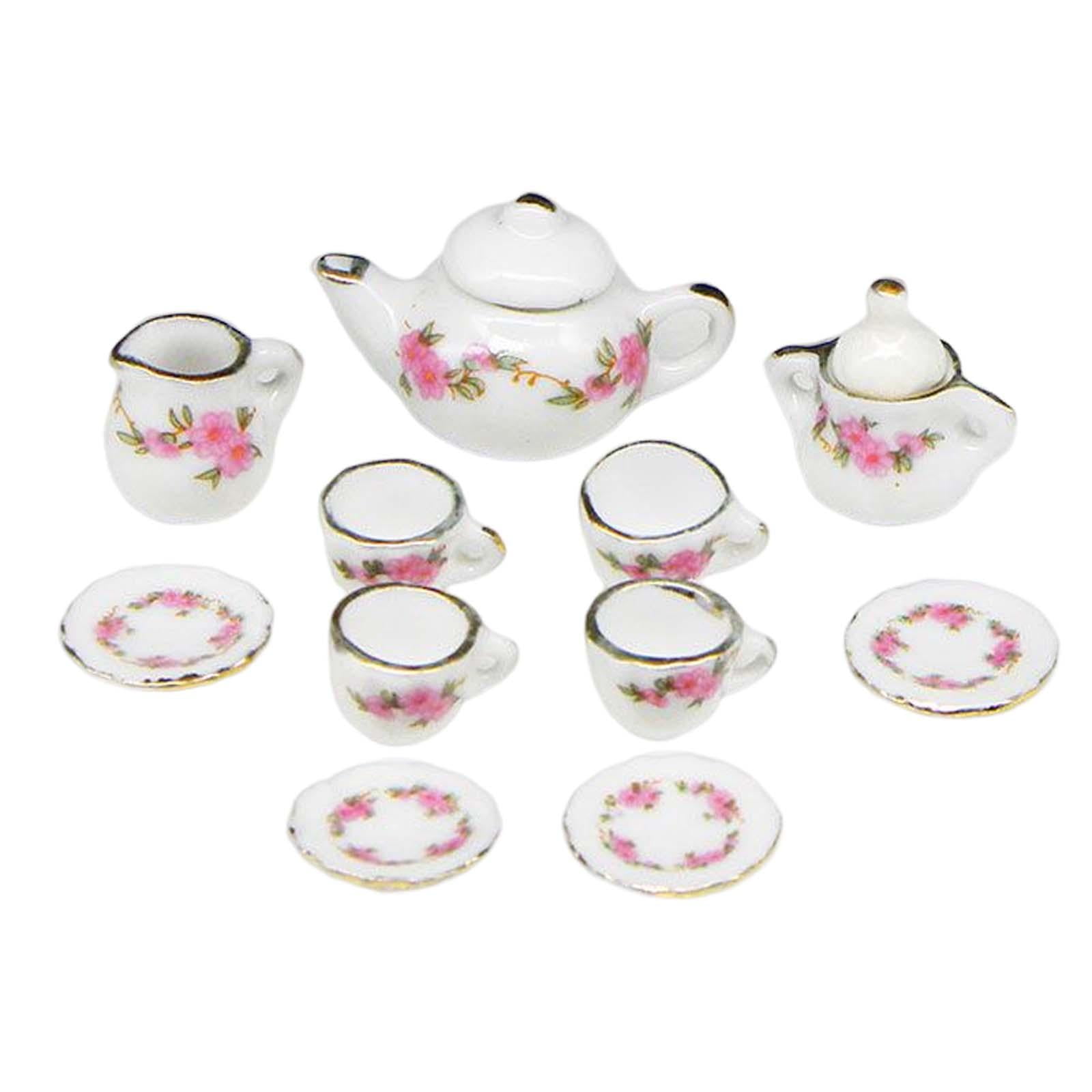 Bothyi - Juego De Tazas De Té En Miniatura Para Casa De Muñecas, 11 Piezas, Vajilla, Escena De Vida, Estilo B