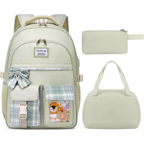 Mochila Kadilong Set 3pcs 15.6in Antirobo Escolar