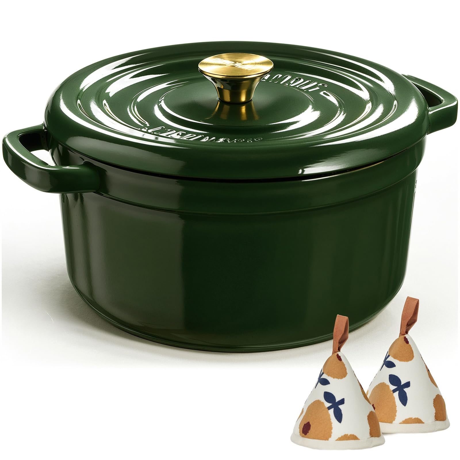 Libro De Cocina Dutch Oven Overmont De Hierro Fundido Esmaltado De 5 Litros Con Tapa
