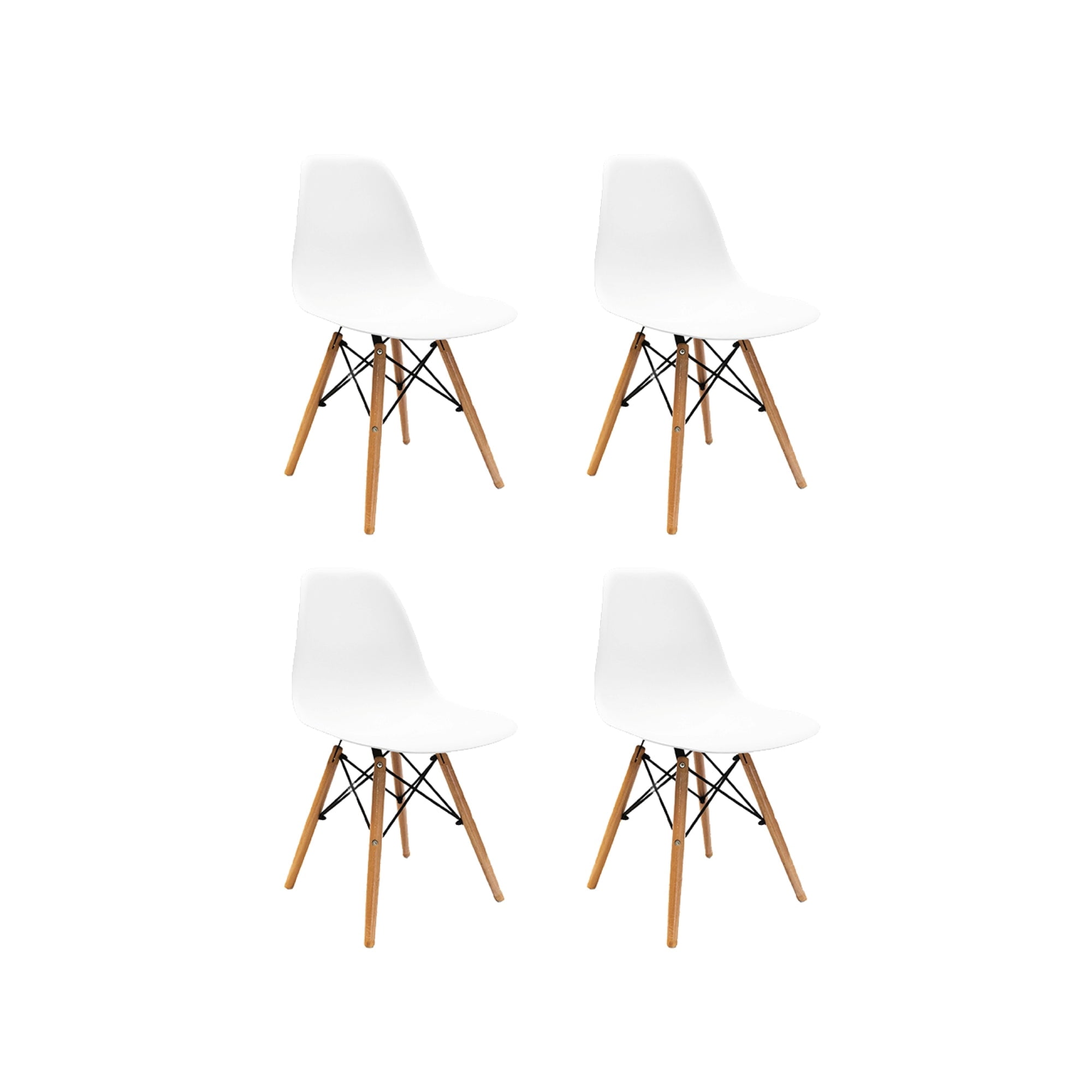 Decoexpress - Pack 4 Sillas Eames Blanco