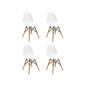 Decoexpress - Pack 4 Sillas Eames Blanco