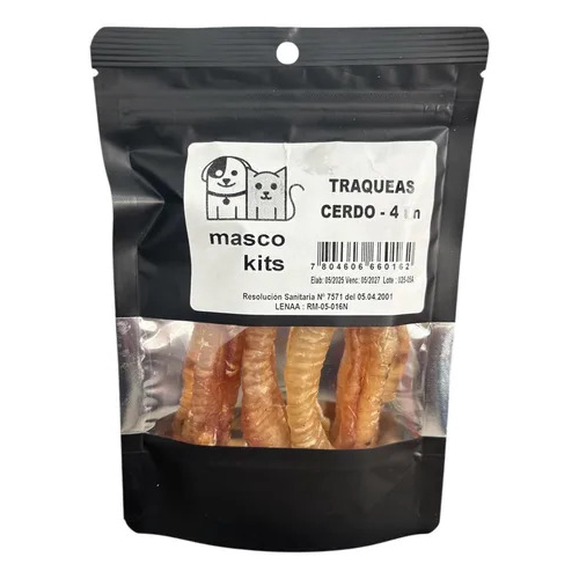 Snack Traqueas De Cerdo Para Perro Golosinas 4 Unidades