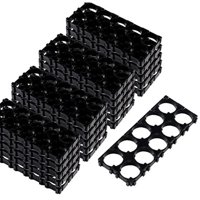 Magideal - 20 Piezas 18650 Soporte De Batería Soporte De Batería 2X5 Soporte De Seguridad A Prueba De Golpes Marco Soporte De Caja De Batería Para Batería Fija