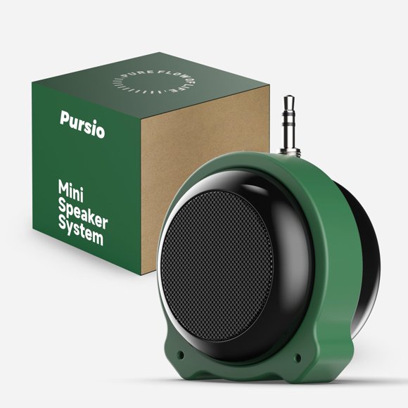 Mini parlante portátil Pursio con aux de 3,5 mm y sonido de 5 W