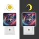 thumbnail image 3 of Lobo Galaxia Luz nocturna LED con sensor de anochecer a amanecer para dormitorio, baño, pasillo, escaleras - Lámpara LED nocturna de enchufe, 0.5W - 1 pieza, 3 of 6
