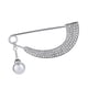 thumbnail image 1 of Crystal Pearl Cardigan Clip Suéter Para Mujer Broche Bufanda Abrigo Vestido Plata, 1 of 5