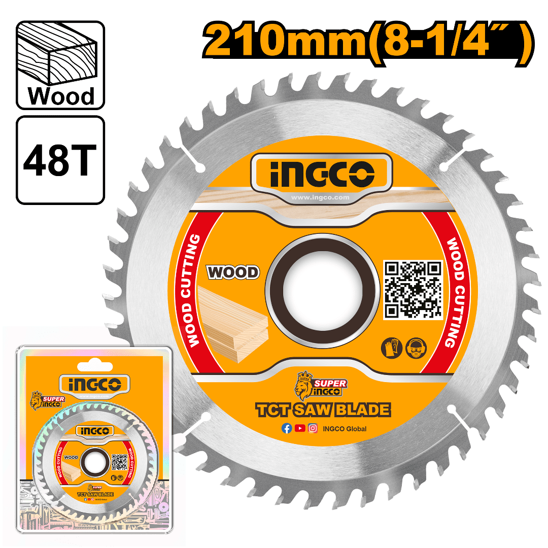 Disco Sierra Circular Ingco Madera 210 Mm 48t Tsb121022