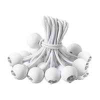 Magideal - Cordones De Bungee De 20X De Bola, Con Tapa De Lona Práctica Resistente Al Desgaste Resistente A Servicio Pesado, Bolas De Bungee Para Postes De Toldo Blanco