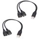 thumbnail image 1 of Adaptador USB Adaptermvp divisor Y de 2 puertos, 40 cm, paquete de 2, 1 of 6