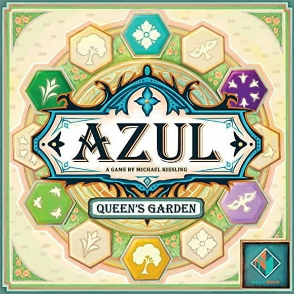 Juego de mesa Azul Queen's Garden Next Move Games Juego de estrategia Juego de colocación de mosaicos Multicolor