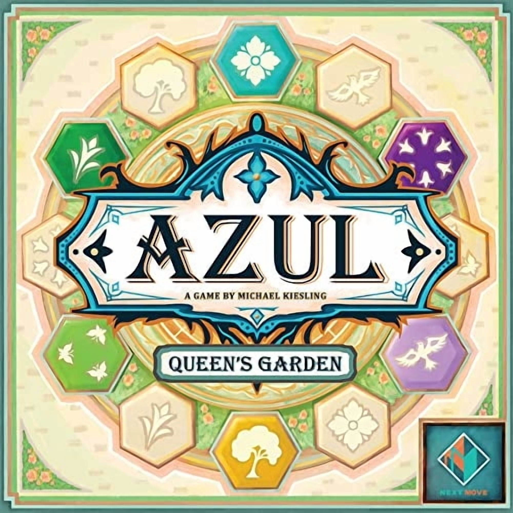 Juego De Mesa Azul Queen's Garden Next Move Games Juego De Estrategia Juego De Colocación De Mosaicos Multicolor