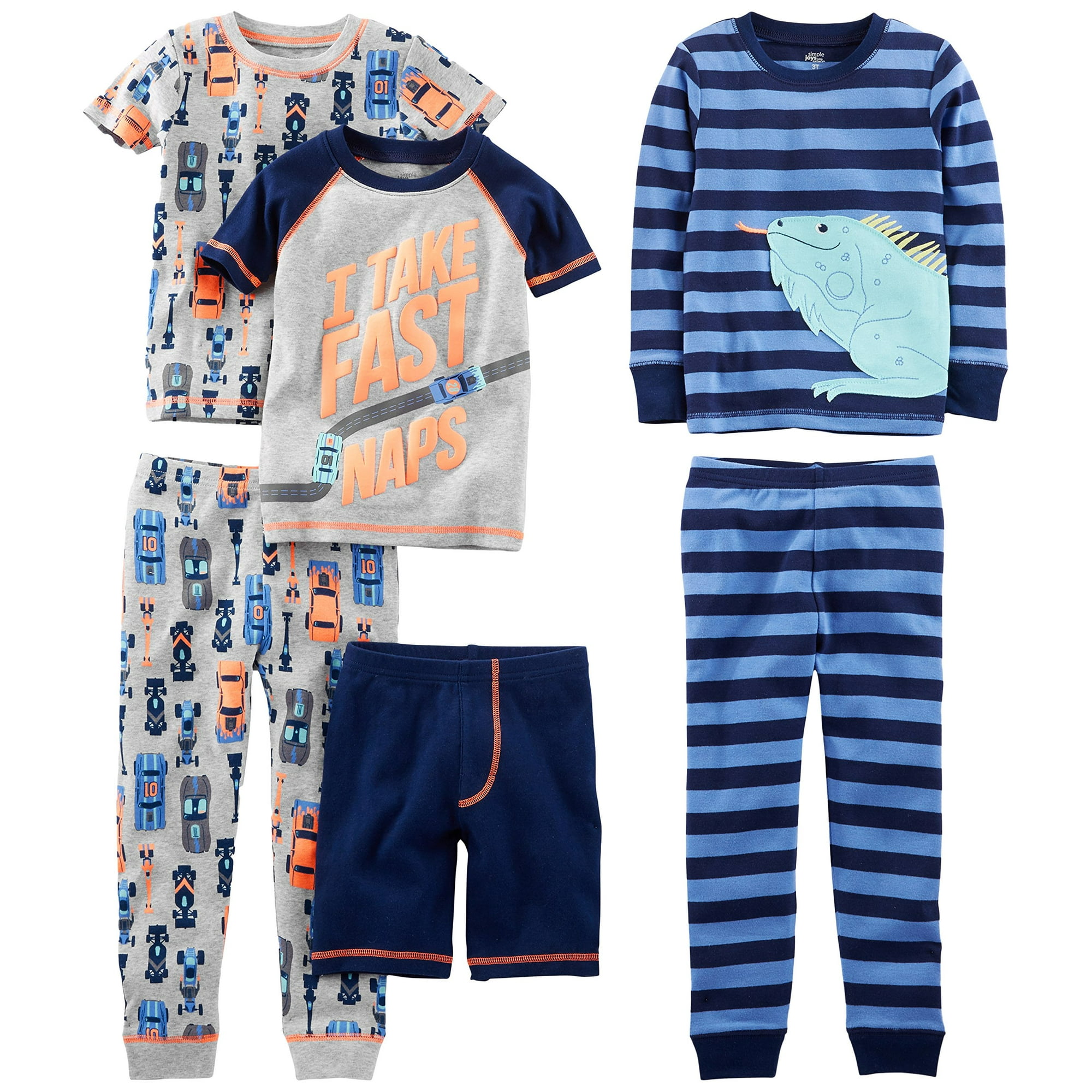 Conjunto De Pijama Simple Joys By Carter's Boys, 6 Piezas, Algodón 5t