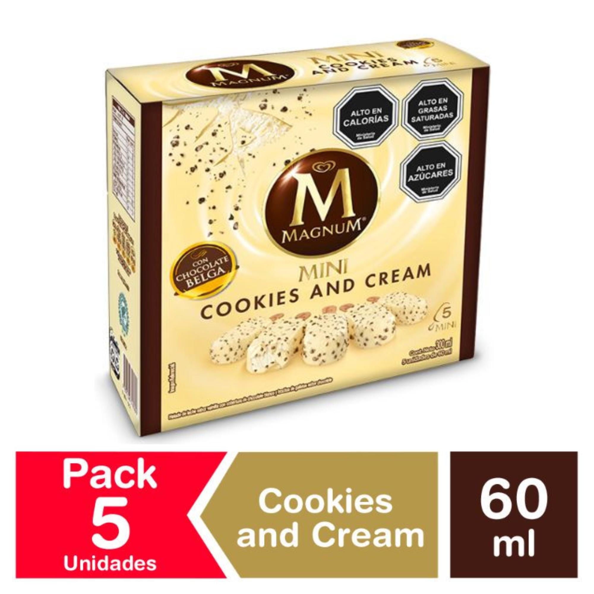 Helado Paleta Mini Cookie And Cream Caja 300 ml Magnum