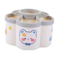 Magideal - Portalápices, Organizador De Marcadores, Estante De Almacenamiento De Cosméticos, 6 Compartimentos, Soporte Para Brochas De Maquillaje, Bolígrafo Para