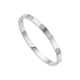 thumbnail image 2 of Elegante Pulsera De Acero Inoxidable Para Mujeres Y Hombres, Brazalete Decorativo, Color Plateado, 2 of 3