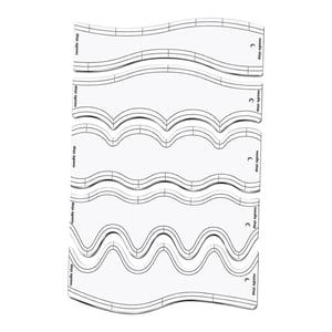 Bothyi - Reglas Para Acolchar, Plantillas Para Acolchar, Formas, Plantillas Para Acolchar, Reglas Onduladas, 5 Uds.