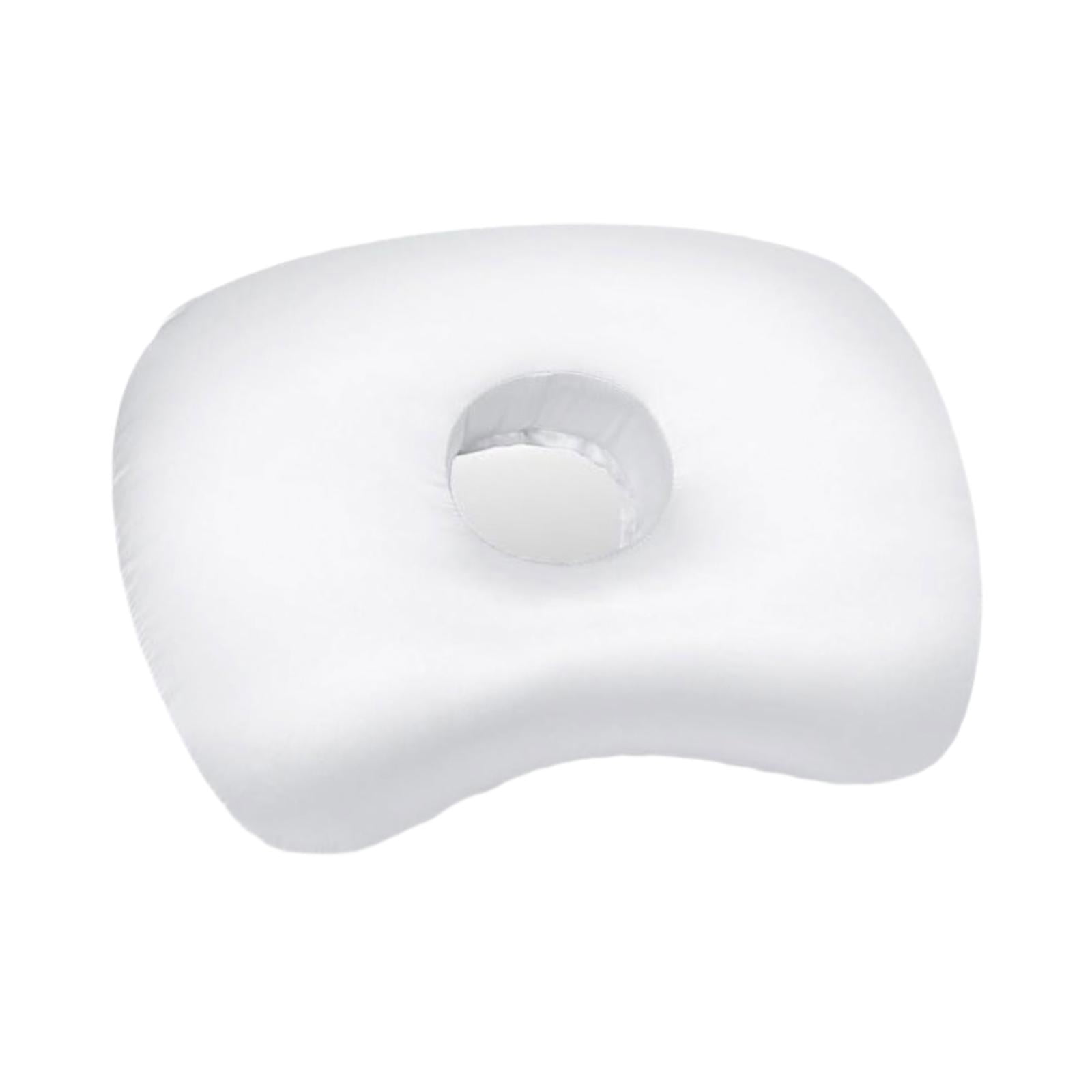 Magideal - Almohada Para Dormir Con Orificio Para Oreja Almohada Cómoda Lateral De Tela Suave Cojín Ergonómico Protector Soporte Extraíble Lavable Adecuada Para Blanco