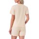 thumbnail image 3 of INSPIRE CHIC Conjunto de Pijama para Mujer con Manga Corta, Top con Sujetador Incorporado y Pantalones Cortos, Ropa de Dormir Cómoda con Bolsillos L Beige, 3 of 6