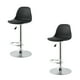 thumbnail image 1 of Pack 2 Sillas Piso Bar Negras Altura Regulable Con Respaldo, 1 of 8
