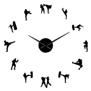 Genérico - Reloj De Pared Grande 3D Diy Que No Hace Tictac Para La Decoración Del Hogar De La Cocina De La Oficina Color Negro 47 Pulgadas
