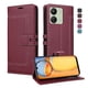 thumbnail image 1 of Premium Wallet Case for Xiaomi Redmi 13C with Card Slots & Kickstand, Flip Cover Red, 1 of 6