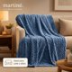 thumbnail image 3 of Manta Martiné Flannel Jacquard Ondas 127x152 cm Azul acero, 3 of 3