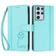 thumbnail image 3 of Funda Cartera Trébol para Samsung Galaxy S21 Ultra con Ranuras Tarjetas y Carga Inalámbrica Verde menta, 3 of 6