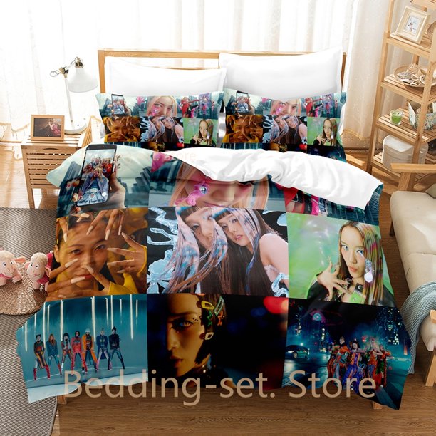 x250 Bed SheetsGirls Band XG Bedding Set Twin Full Size Bed Set Adult Kid Bedroom Duvetcover Sets Bed Sheet Set 3-Piece Bedding Set (1 Duvet Cover + 2 Pillow Shams) nj250