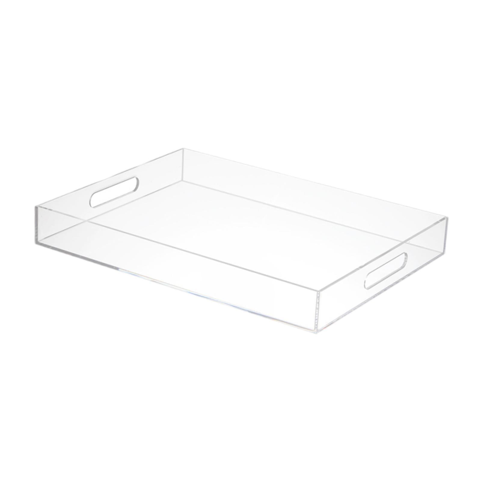 Magideal - Bandeja Acrílica Grande Bandeja Acrílica Transparente Multifunción Bandeja De La Bandeja De La Bandeja De Almacenamiento Para La Cocina Mesa De Té De Claro