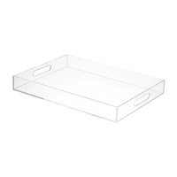 Magideal - Bandeja Acrílica Grande Bandeja Acrílica Transparente Multifunción Bandeja De La Bandeja De La Bandeja De Almacenamiento Para La Cocina Mesa De Té De Claro