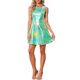 thumbnail image 1 of INSPIRE CHIC Vestido de Mujer Sin Mangas Cintura Alta Brillante Ajustado y Acampanado Mini Vestido Verde Brillante M, 1 of 6