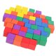 thumbnail image 3 of 50 Piezas De Bloques Cuadrados De Madera Coloridos Cubos Para Ni?os Juegos Creativos Juguete DIY, 3 of 5
