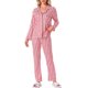 thumbnail image 2 of INSPIRE CHIC Conjunto de Pijamas a Juego para la Familia de Navidad a Rayas con Cuello de Solapa y Botones, Manga Larga, con Bolsillo ["Mujeres"] L A Rayas, 2 of 5