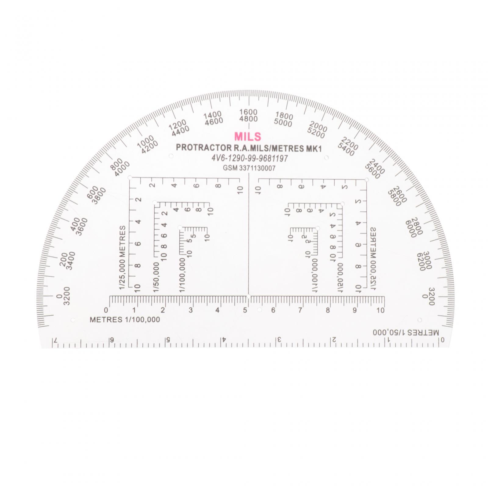 Ioensy - Lector De Cuadrícula De Coordenadas De Transportador De Lectura Para Arquitectura De Medición De Camping