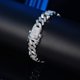 thumbnail image 5 of Pulsera de Plata para Hombre Chapada en Oro Blanco de 18K Transparente 5A+ CZ Pulsera de Eslabones de Cadena para Hombre Hipoalergénica Pulsera de Plata Esterlina 925 para Hombre Joyería 18-20CM, 5 of 8