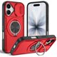 thumbnail image 1 of Funda for iPhone 16 Plus de 6.7 Pulgadas, Cubierta de Cámara Deslizante Incorporada y Soporte Giratorio Anillo de 360 ° Resistente a Golpes Funda Protectora, Rojo, for iPhone 16 Plus, 1 of 8
