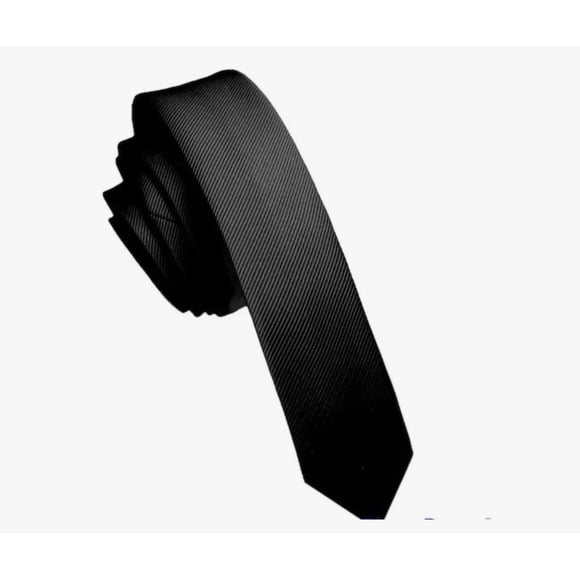 Corbata Delgada Seda Negro