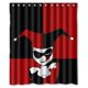 thumbnail image 1 of Cortina de ducha Harley Quinn, juego de cortina de baño con ganchos, tamaño 60 x 72 pulgadas, 1 of 3