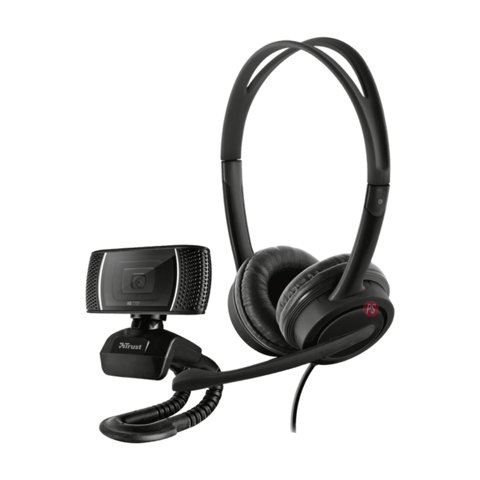 Trust - Pack Cámara Web Hd Y Audífonos Videollamadas Doba - Ps