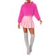 thumbnail image 2 of Chaqueta de Piel Sintética Casual para Mujer INSPIRE CHIC con Capucha y Cremallera, Forro Polar Acolchado, Talla M, Rosa Fucsia, 2 of 6