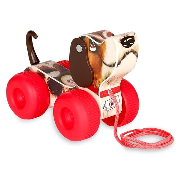 Las orejas del pequeño Snoopy de Toy Fisher-Price se tambalean de un lado a otro