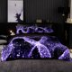 thumbnail image 1 of Luxury Soft Bedding Set Purple Optical Tape Pattern Duvet Quilt Cover Pillowcase Romantic Euro Set for Size Bed Sheets, 1 of 5